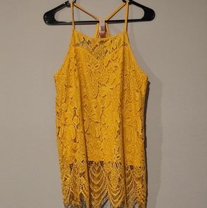 Boho lace tank top